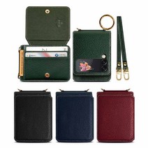 플라잉 갤럭시Z플립3 (F711) 천연가죽 오플 카드지갑형 링 스트랩 지플립3 케이스