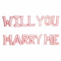 기타 메세지 은박풍선 세트 청혼 WILLYOUMARRYME 로즈골드, 상세페이지 참조, 상세페이지 참조