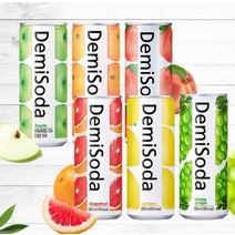 데미소다 250mlx30캔 1 BOX(사과 오렌지 피치 레몬 자몽 청포도)