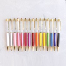 하바리움 큐빅볼펜 보석 선물용 심플한 볼펜 오렌지, 1개, 색상