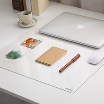 윈스타 투명 데스크 매트 L 대 책상 고무 깔판 고무판, 고투명
