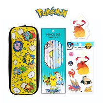 포켓몬 문구세트 필통세트 더블필통 연필 지우개 스티커, 포켓몬 더블필통문구세트12000