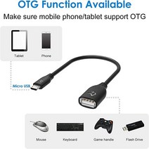(2주배송) 엔비디아 안드로이드 티비 프로 Rankie 마이크로 USB수-USB 2.0암 어댑터 OTGOn-The-Go 컨버터 케이블 3팩 블랙