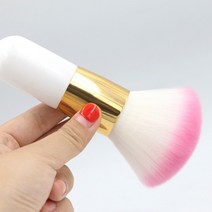메이크업 도구 단일 대형 느슨한 파우더 브러쉬 블랙 큰 지방 부두 다기능 미용, [03] White pink