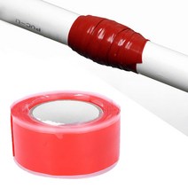 자기융착 실리콘 테이프 레드 25mm 3M 방수 보수 절연, 1개