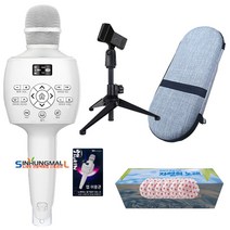 금영 KY-K300 뮤즐2 블루투스무선마이크형 휴대용 차량용 가정용노래방 12W 파우치/스텐드/템버린/마이크커버100매, KY-K300/기본 사은품