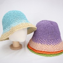 팸드님 머쉬룸 페이퍼 벙거지 버킷햇 여름 바캉스 밀짚 모자 여성 여행 4Colors