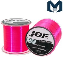 JOF 피싱메카 조프 슈퍼라인 나일론 핑크색 500m 모노라인 바다 민물원줄 낚시줄 원투낚시 찌낚시 대용량원줄, 핑크