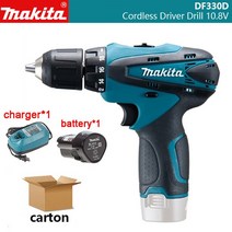 충전 무선 전동 드릴 전기임팩 Makita 10.8 드라이버 DF330DWE/DF330DZ 식 전기 24/14N.m 주택 개선 공구, 04 Tool Set 3