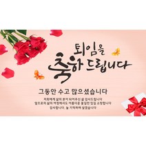 주영디자인 퇴임 축하 현수막 -무료배송- 문구수정 가능 구김없는 포장&배송