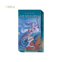 인어의 타로 데크 카드 Pietro Alligo Lo Scarabeo 바다가 지구를 강타하는 곳 인어 점술 도구 살고 있습니다, Tarot Of Mermaids