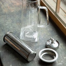 빨리 끓는 사각 차우림 유리 티포트 주전자 1400ml 허브 홍차