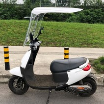 오토바이 캐노피 커버 차양막 바람막이 배달 덮개 지붕, 백미러가 없는 긴 화이트, 상세참고