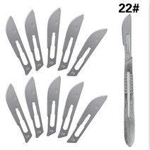가정용 산업용 공구세트 수공구 산업 핸드 툴 10 pc 20 --23 탄소강 외과 메스 블레이드 + 1 pc 4 핸들 메스 diy 절단 도구 pcb 수리 동물 수술 칼, 22블레이드