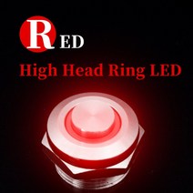 12mm 방수 금속 푸시 버튼 스위치 LED 라이트 순간 자동차/PC 전원 스위치 3V 5V 12V 24V 220V 초소형 여행용, 08 High-Red _ 02 12-24V