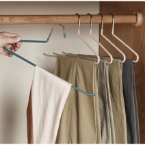 이케아바지걸이 멀티 코팅 다이소 청 면바지 논슬립 옷걸이, 화이트, 1개