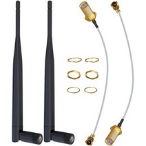 일본직발송 3. CLEQEE 2 개 입 6DBI 2.4GHZ 5GHZ 실내 무 지향성 안테나 802.11N B GRP-SMA 암 커넥터 2, ONE SIZE_One Color, 상세 설명 참조0, 상세 설명 참조0