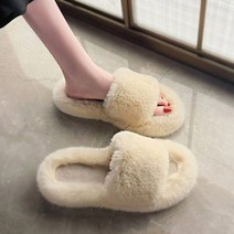 제이스토어 / 거실용 퍼 사무실용겨울 방한 따뜻한 인조 털 슬리퍼