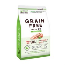 네츄럴오 그레인프리 반려견사료 오리 2kg 포메 개 애견 대형견 푸드