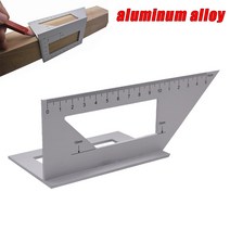 45/90도 게이지 직각 눈금자 각도기 레이아웃 연귀 삼각형 눈금자 측정 목공 도구 각도기, 01 알루미늄 합금