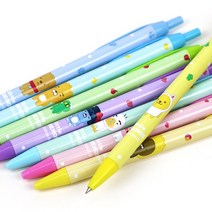 카카오 리틀프렌즈 노크식 볼펜 0.38mm 슬림펜 젤잉크, 1개, 리틀 프로도