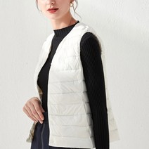 아웃사이즈 G005 빅사이즈 오리털100% 경량 패딩 조끼
