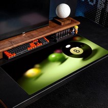 당구다이 미니당구대 접이식 탁구 패턴 인쇄 게임 마우스 패드 대형 테이블 패드 미끄럼 방지 고무 베이스 노트북 테이블 패드 XXL 당구 블랙 8, BG-492+500x1200x2mm
