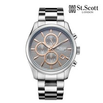 세인트스코트 ST3054SGS 본사 정품 크로노그래프 남성 메탈 시계