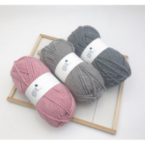 레드콤마 쁘띠목도리뜨기 DIY패키지+대바늘8mm+돗바늘+동영상+라벨 뜨개질 DIY 패키지, 인디핑크, 1개