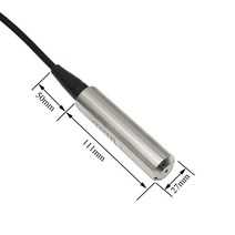 4-20mA 액체 레벨 센서 1m 영어 수심 송신기 24VDC 전원 공급 장치, 한개옵션1, 02 0-2m with 5m cable