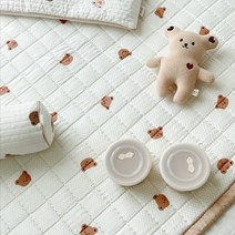 돗투돗 시원한 아기 쿨매트 동물친구들 신생아 침대 인견 쿨 패드 여름 이불, 인견쿨에어패드(90x140)-해피돗꼼