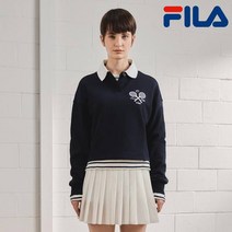 FILA 휠라 여성 테니스 루즈핏 카라배색 맨투맨 FS2POE3354F_INA HYMI