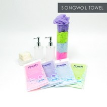 송월타월 후레쉬 샤워타월, 분홍, 3개