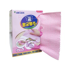 유한그린텍 고급두루말이 곰항균행주(106매입) 부직포 롤행주 펄프행주