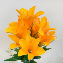 서문플라워랜드 조화 성묘꽃 백합다발 2p, 옐로우