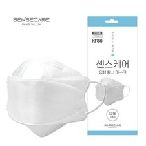 국산 KF80 대형 센스케어 방역 마스크 1매입 FDA승인 화이트, 단품, 색상:화이트