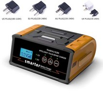 오토바이배터리 자동차 충전 자동복원기 12V24V 배터리 충전기 300W 25A 리드 산 성 건조 물에 대 한 스마트 자동 AGM 펄스 복구 오토바이, AU Plug+영국