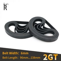 RC 벨트 체인 2GT 고무 폐쇄 타이밍 폭 6mm 길이 96 98 100 106 112 118 124 130 138mm GT2 드라이브 컨베이어 톱니, 2GT-96, 벨트 폭 6mm 1개