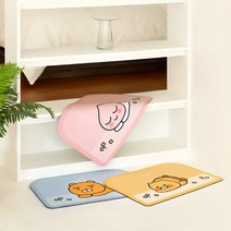 [카카오프렌즈 드라이 매트] 발매트 규조토발매트 욕실발매트 주방매트 주방발매트 욕실매트 규조토 화장실매트 미끄럼방지매트 화장실발매트 규조토트레이 규조토매트 화장실러그 소프트발매트, 어피치