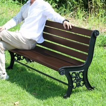 [양카무료증정] 든솔 등벤치 공원 정원 야외 아웃도어 아파트 학교 목재 등받이 의자 벤치, 등벤치-3인용