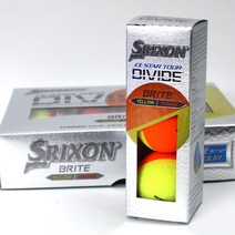 스릭슨 디바이드 골프공 선물 반반볼 반반공 Q-STAR DIVIE 3구, 옐로우&오렌지 3구