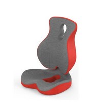 등방석 등 자세교정 등받이 라텍스 메모리폼 쿠션 세트 사무실 직장인 학생 고급 방석, 그레이