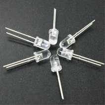 직진형 5mm 백색광 LED 램프 30개 방과후교실 과학실험 재료