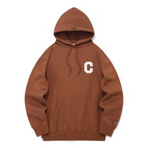커버낫 남성 후드티 C 로고 후디 브라운