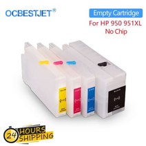 950 951 950XL 951XL 리필 잉크 카트리지 HP Officejet프로 8100 8600 8610 8615 8620 8625 8630 251dw 276dw, RED