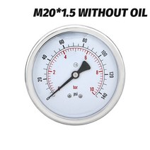 디지털 압력계 차압계 표면 압력 게이지 M20 x 100 축 설치 1.5 0.1 0.25 Mpa 공기 가스 물 연료, 08 08_19 Can be customized