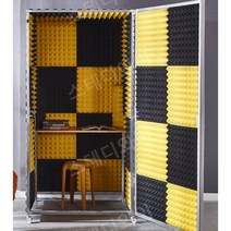 조립식방음부스 가정용 방음부스 노래방 독서실, 화이트 (100x105x200), 1개