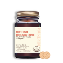 멀티브이 밀크씨슬 콤팩 최소크기 간 보호 면역 복합 간영양제, 2개, 180정(6개월분) -2500원