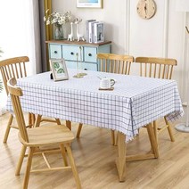 마켓감성 고급체크 방수식탁보 테이블보, K, 90*135CM