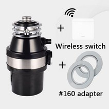 음식물 처리기 분쇄기 미생물 쓰레기통 건조기 JIQI 370W Food Garbage Disposal Crusher Waste Residue Pr, 03 370W 160 adapter